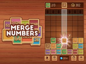 Merge Numbers Wooden Edition Online Puzzle Game