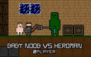 Baby Noob vs Heroman 2 Player: Forest Adventure Co-op Game