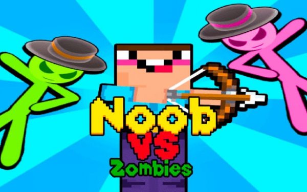 Noob vs Stickman Creatures - Arcade Defense Game