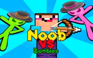 Noob vs Stickman Creatures: Arcade Defense
