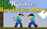 Nubik vs Herobrin's Army: Pixel Adventure Online Game