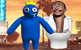 Rainbow Friends VS Skibidi Toilet: Stealth Action Online Game