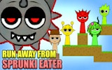 Run Away from Sprunki Eater - Escape Platformer Online Game
