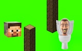 Spinning Skibidi Toilet Flappy projectilecraft Online Game